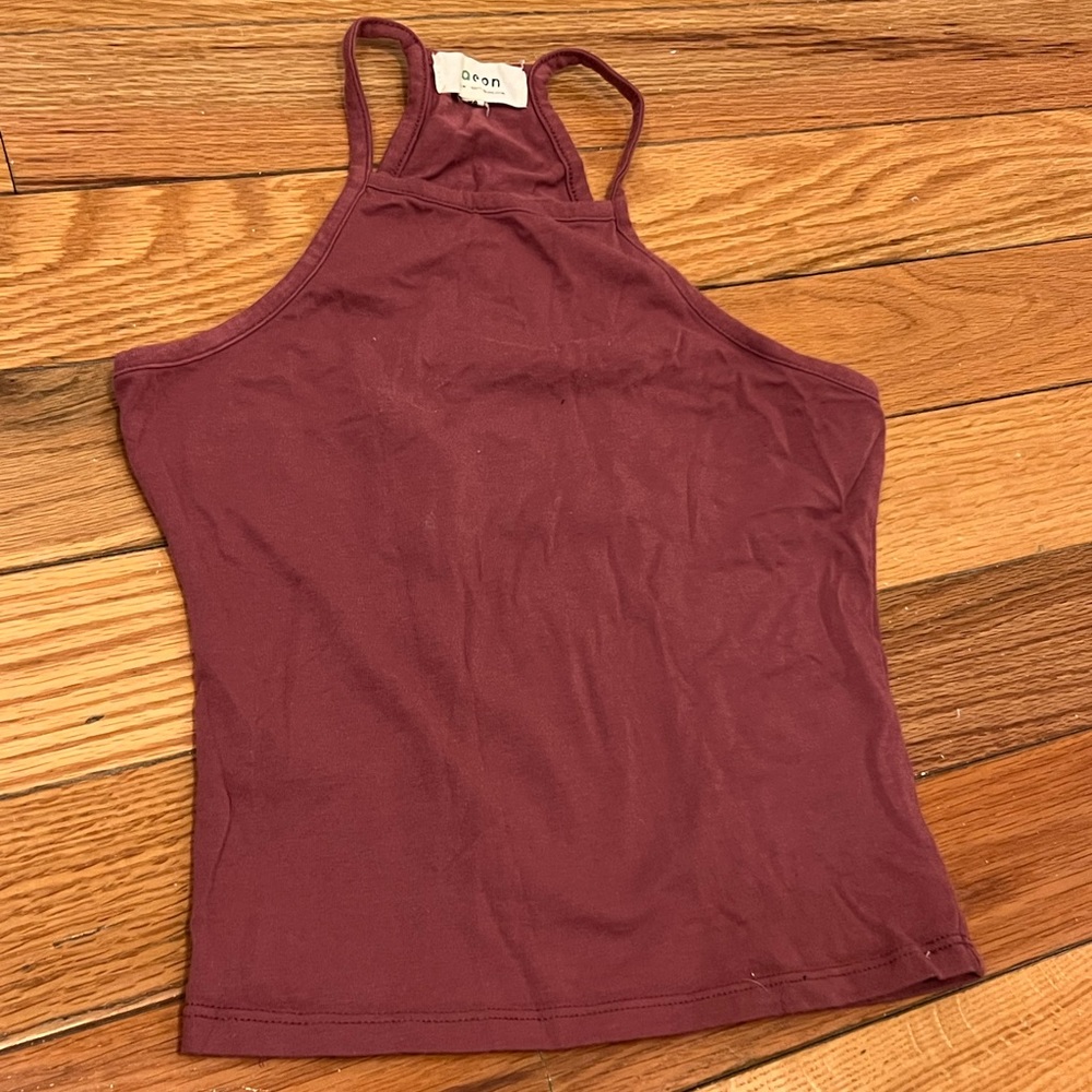 aeon Maroon Halter Top